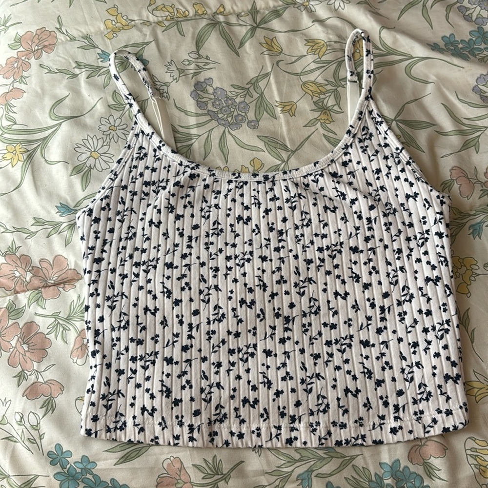 Old Navy white and blue tank top